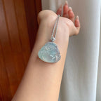 18k金钻镶冰种飘花翡翠佛公（yc263549）