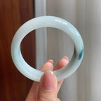 糯冰飘花翡翠平安镯（51mm)（yc329632）