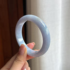 糯冰紫罗兰翡翠平安镯（54.8mm)（yc422958）
