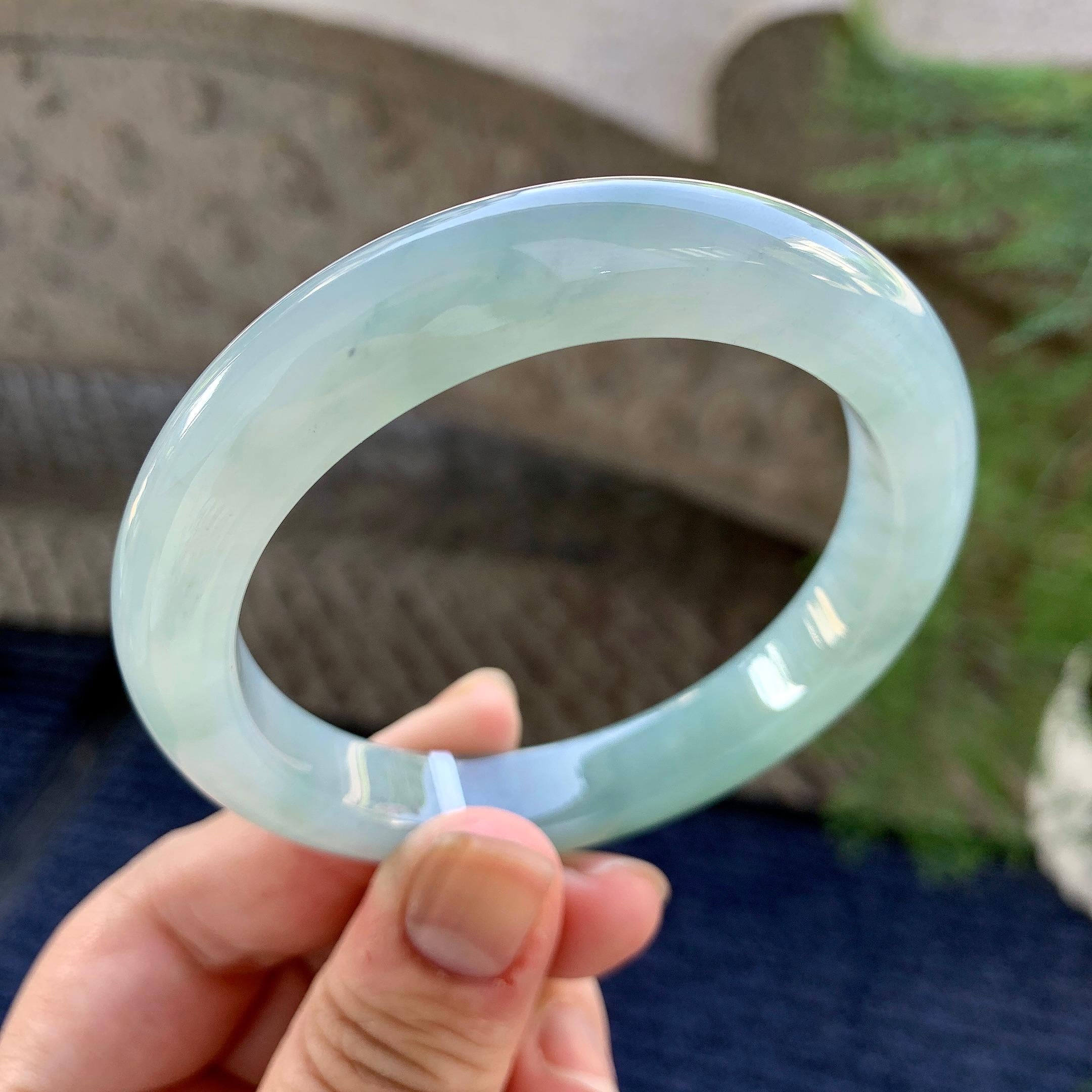 细糯种淡晴底泥鳅背手镯（56mm）（yc249386）