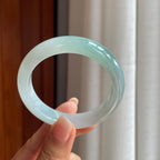 糯冰晴底翡翠平安镯（52.7mm）（yc400207）
