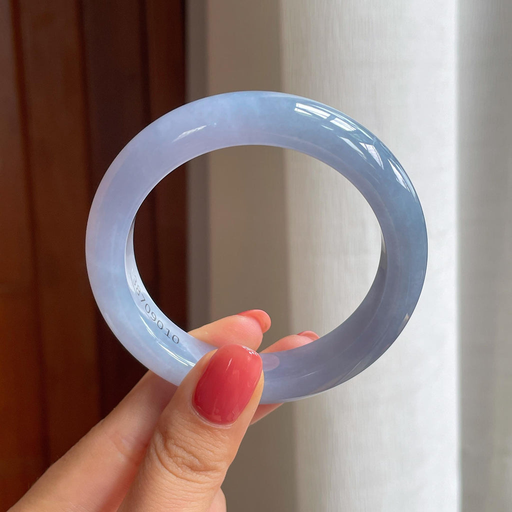 糯冰紫罗兰翡翠平安镯（53.7mm)（yc417343）