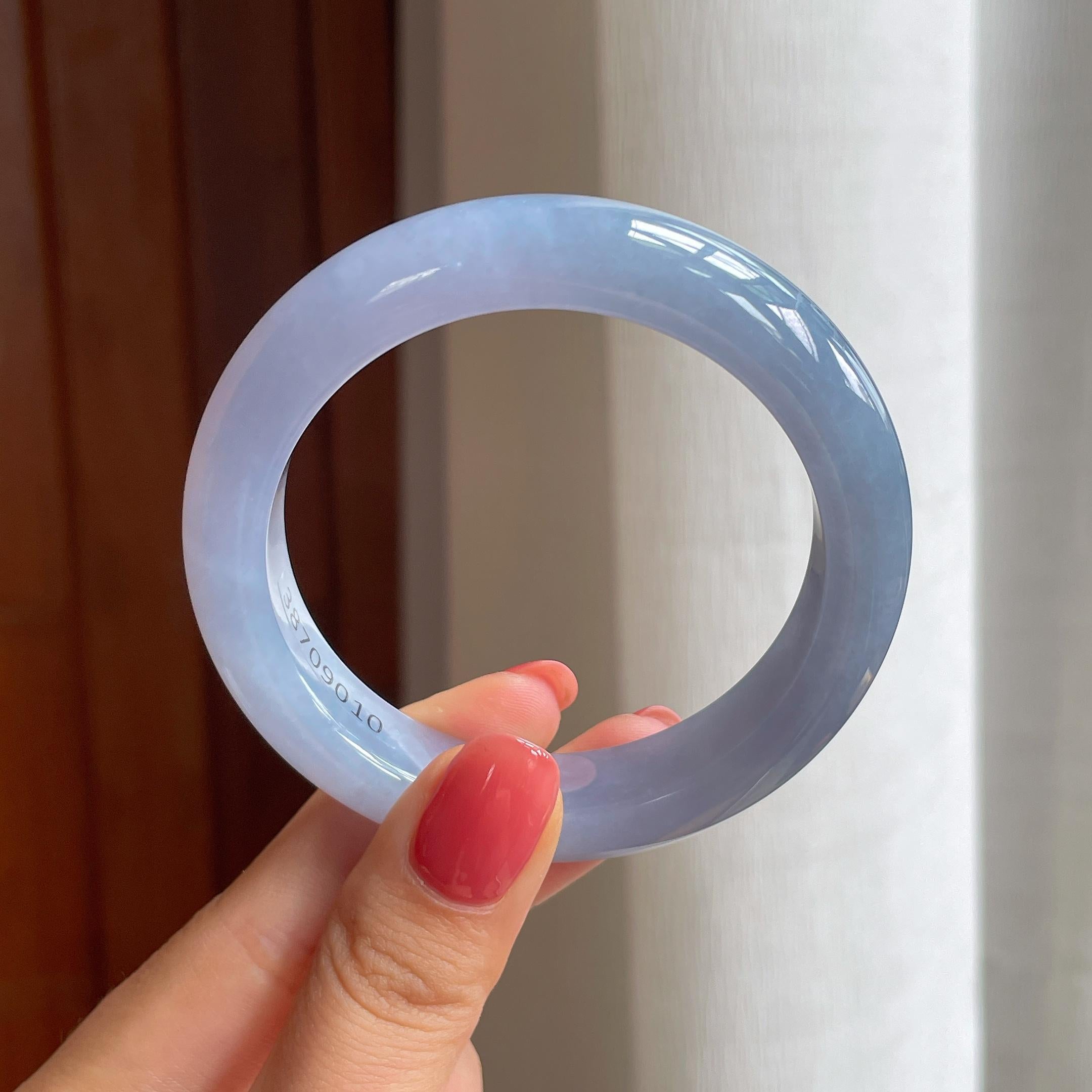 糯冰紫罗兰翡翠平安镯（53.7mm)（yc417343）