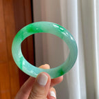 冰种带色翡翠平安镯（56mm）（yc249169）