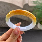 细糯种黄翡贵妃手镯（52.5mm）（yc288669）