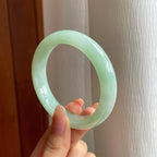 糯冰晴底翡翠平安镯（56.5mm)（yc354337）