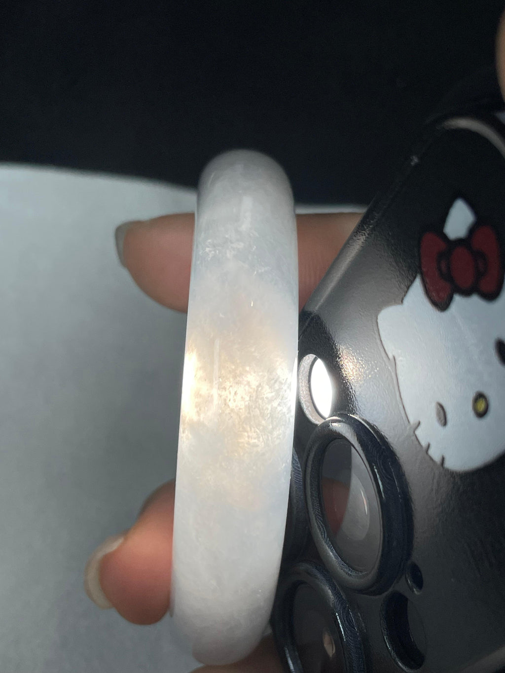 糯冰种无色贵妃手镯（56.2mm）