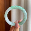 糯冰飘花翡翠平安镯（57.7mm）（yc288530）