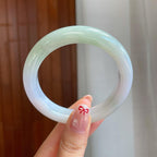 糯冰淡春彩翡翠平安镯（54.5mm）（yc318582）