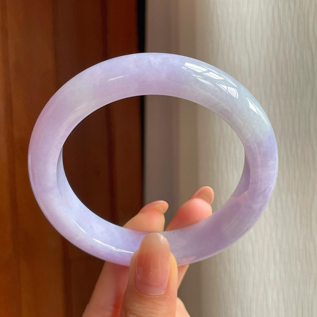 糯冰紫罗兰翡翠平安镯（58.7mm)（yc352499）