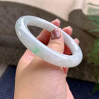 糯种飘翠绿圆条手镯（57mm）（yc277154）