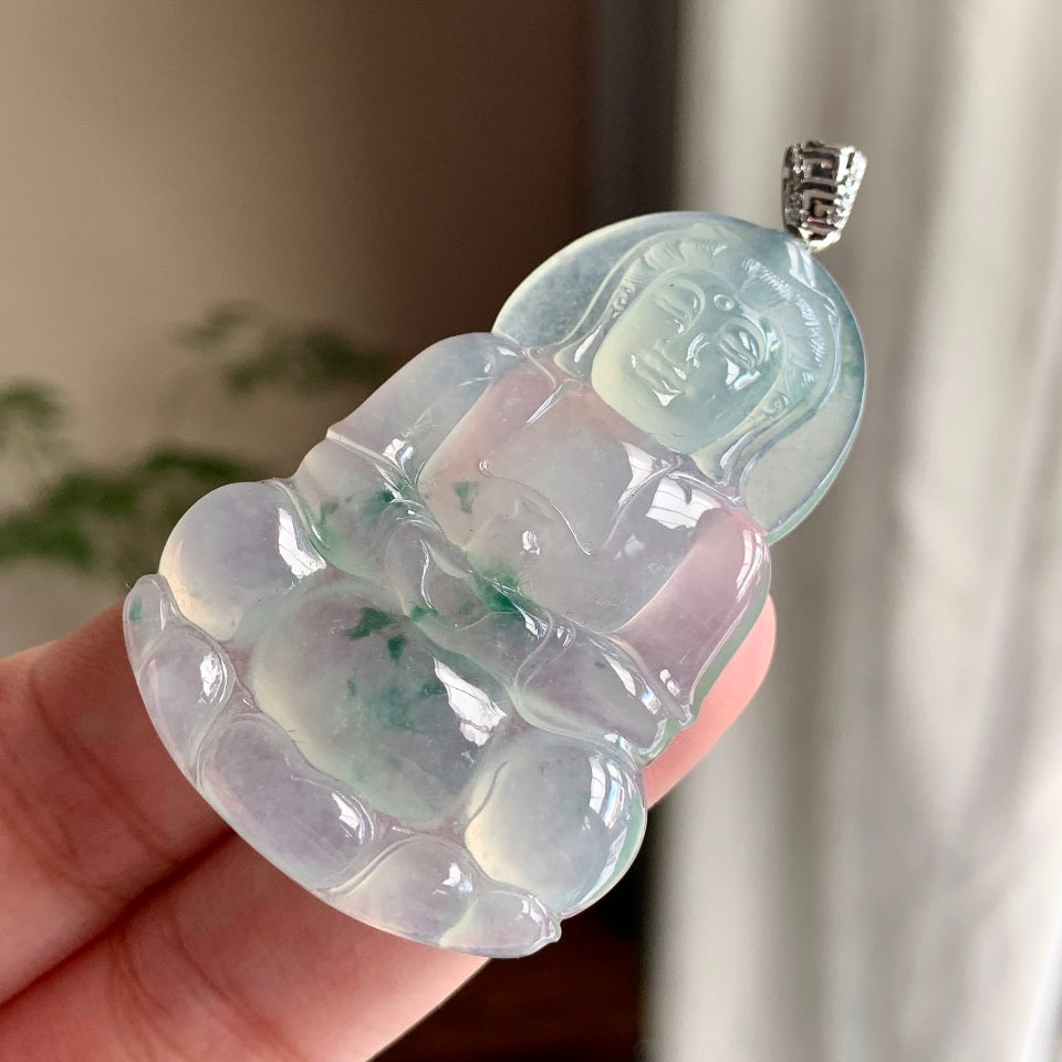 冰种飘花观音挂件（TF06263119）