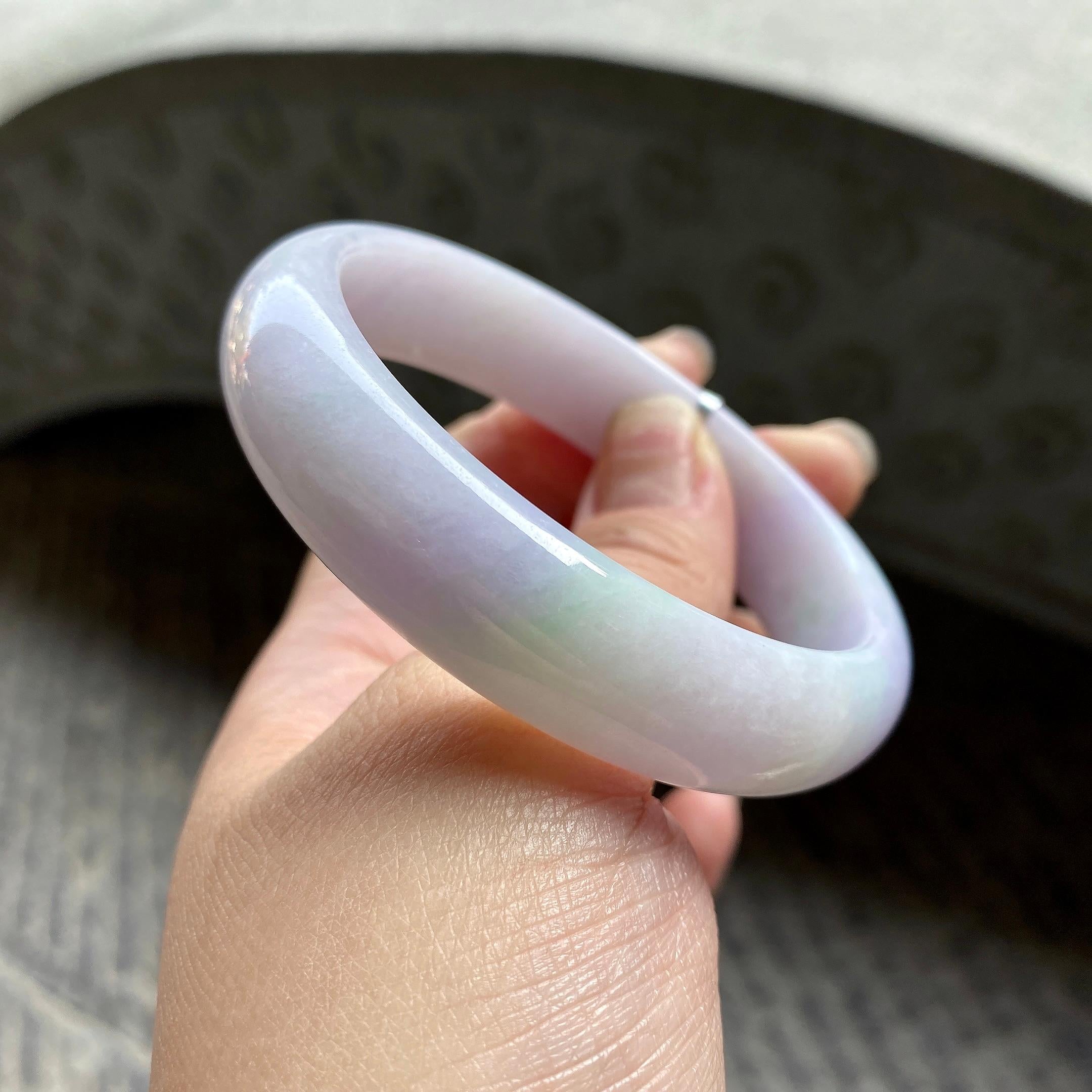 糯种淡春彩平安镯（57.8mm）（yc311875）