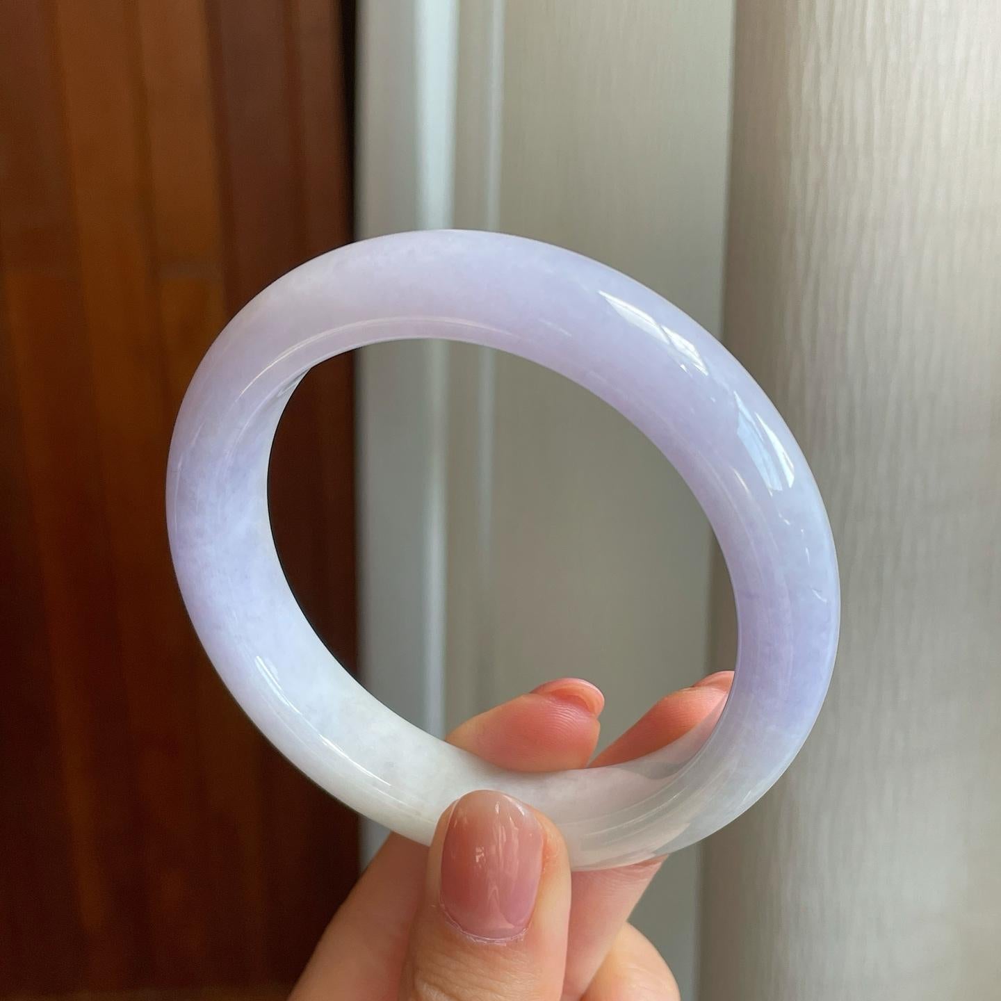 糯冰紫罗兰翡翠平安镯（58.3mm)（yc322523）