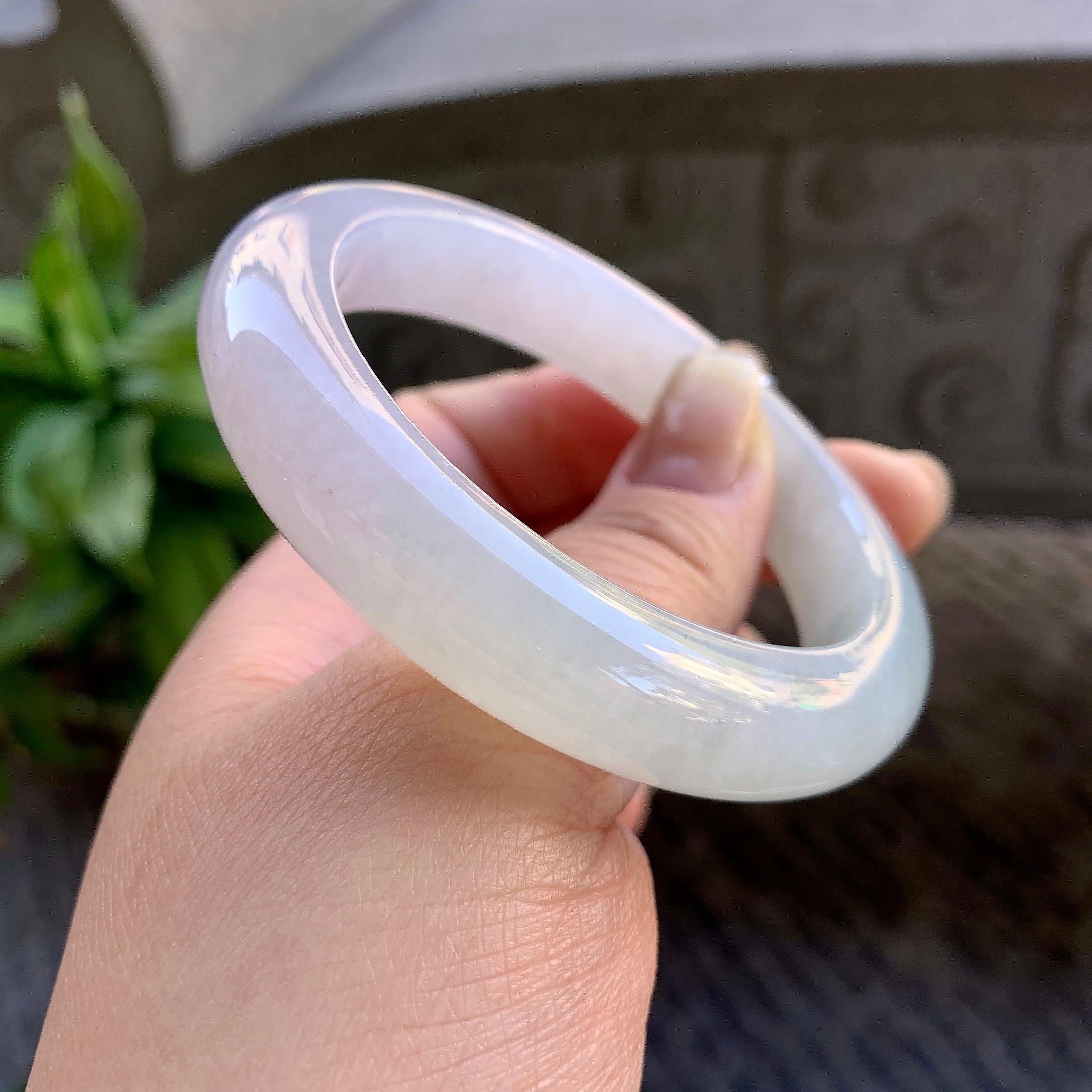 细糯种淡晴底平安镯（55mm）（yc308749）