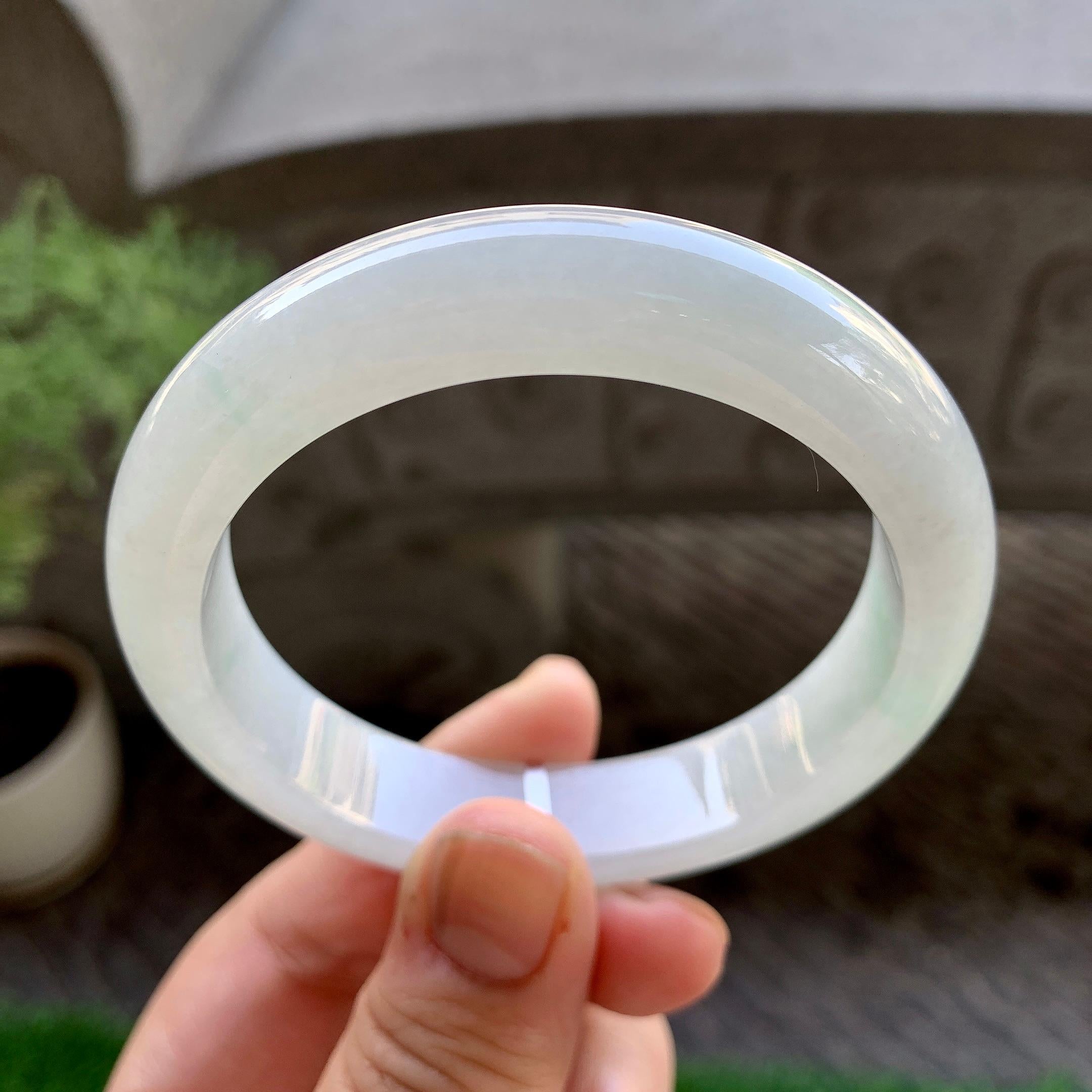 细糯种无色平安镯（56mm）（yc240752）