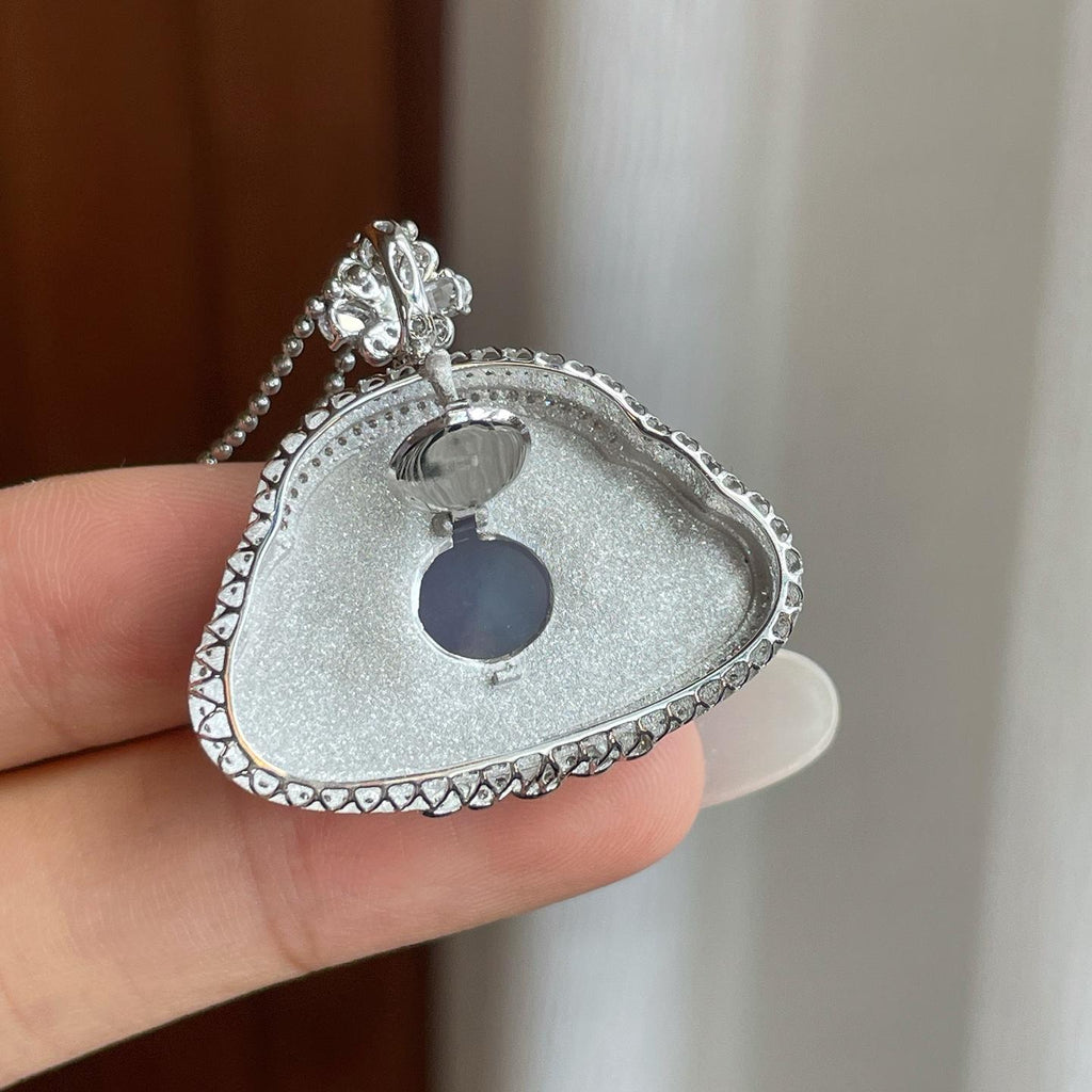 18k金钻镶糯冰紫罗兰翡翠佛公（yc264166）