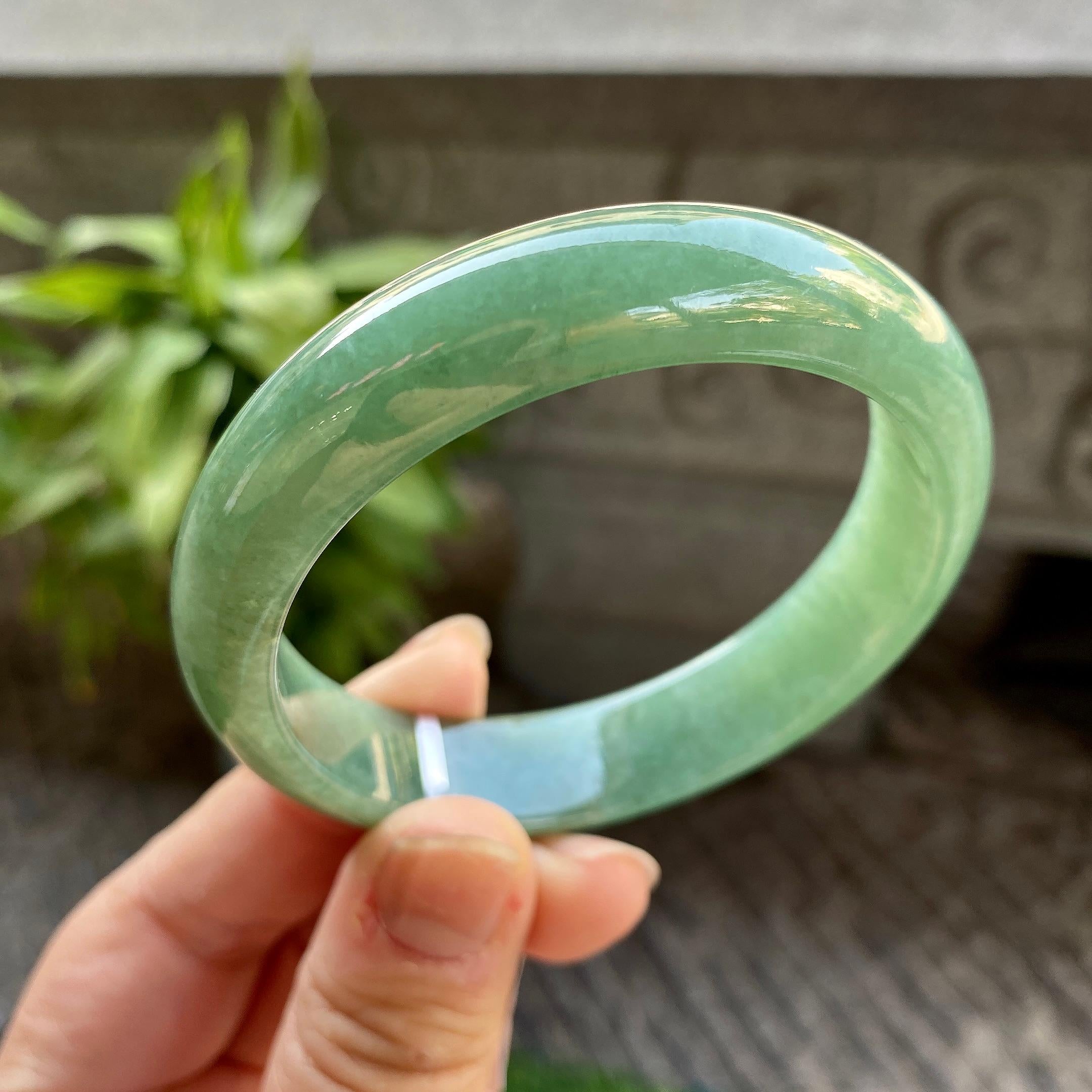 糯种油青平安镯（56.2mm）（yc311017）