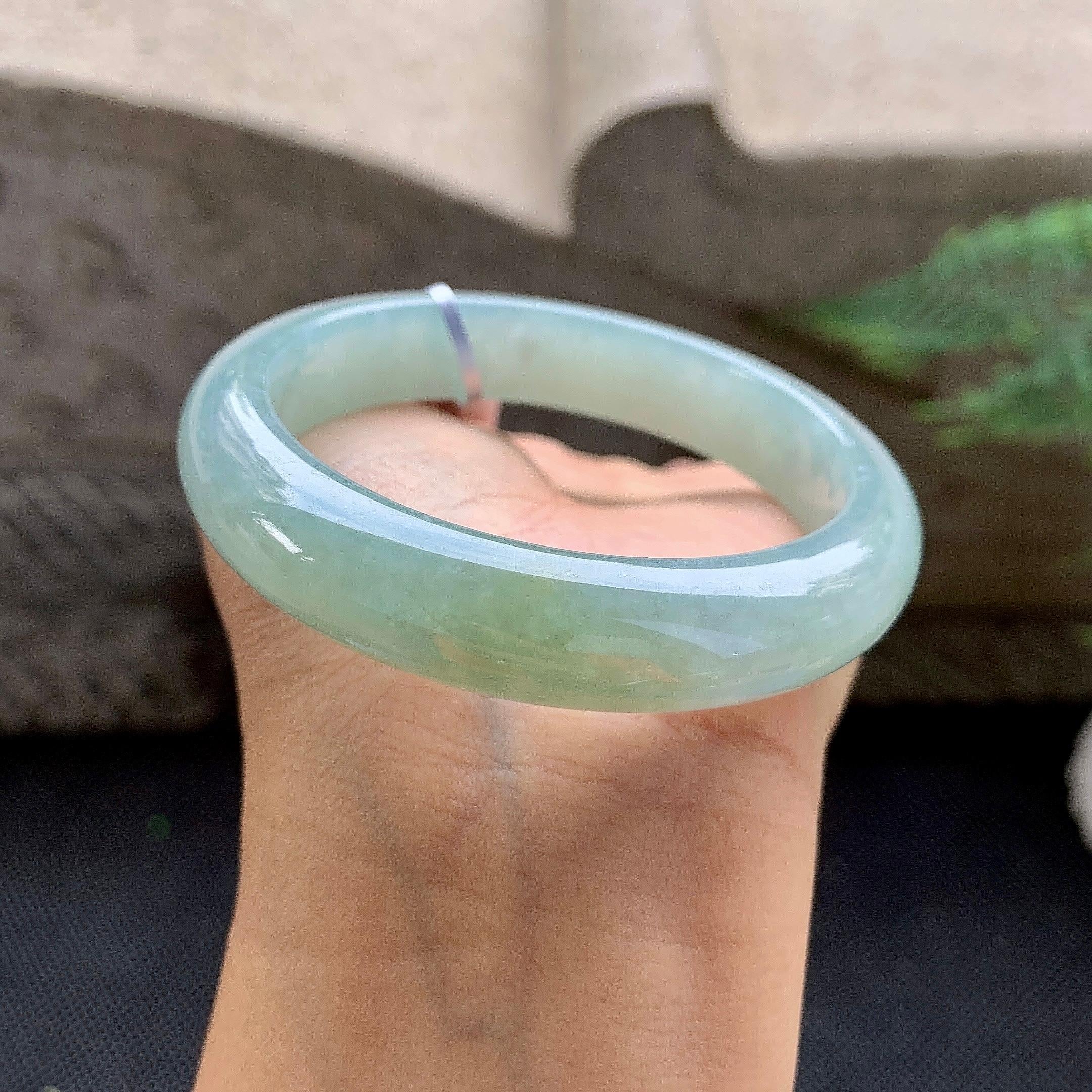 细糯种晴底飘黄翡平安镯（56.1mm）（yc259070）