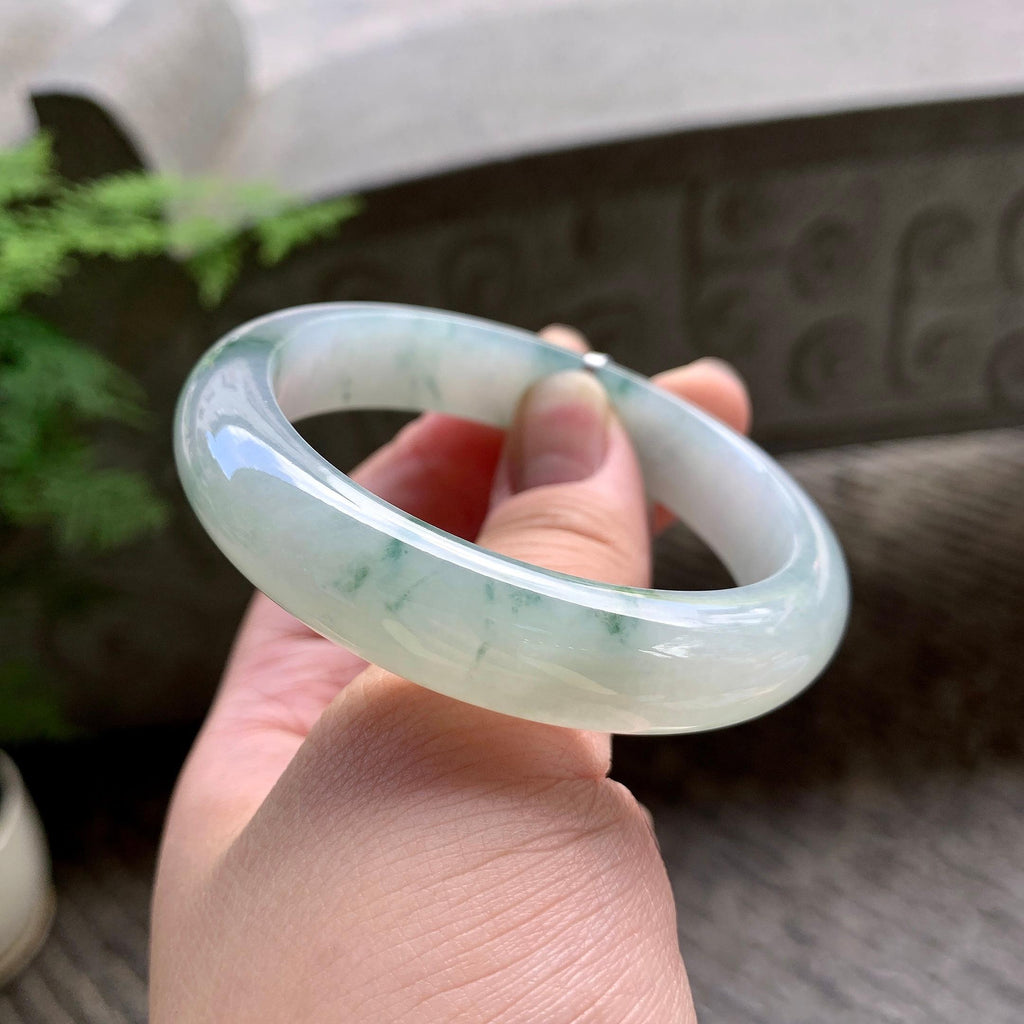 细糯种飘花平安镯（54mm）（yc202363）