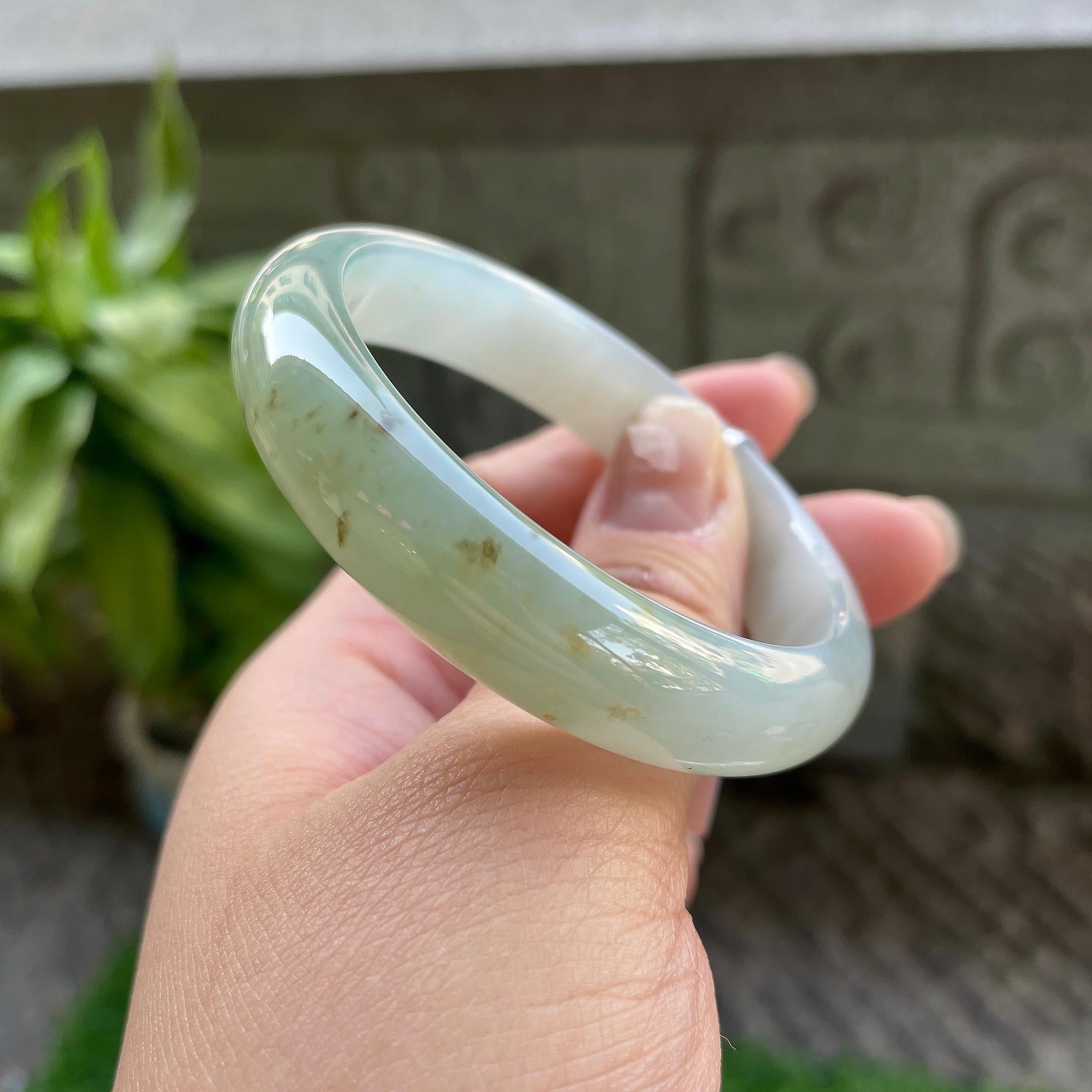 细糯种洒金平安镯（52.7mm）（yc310094）