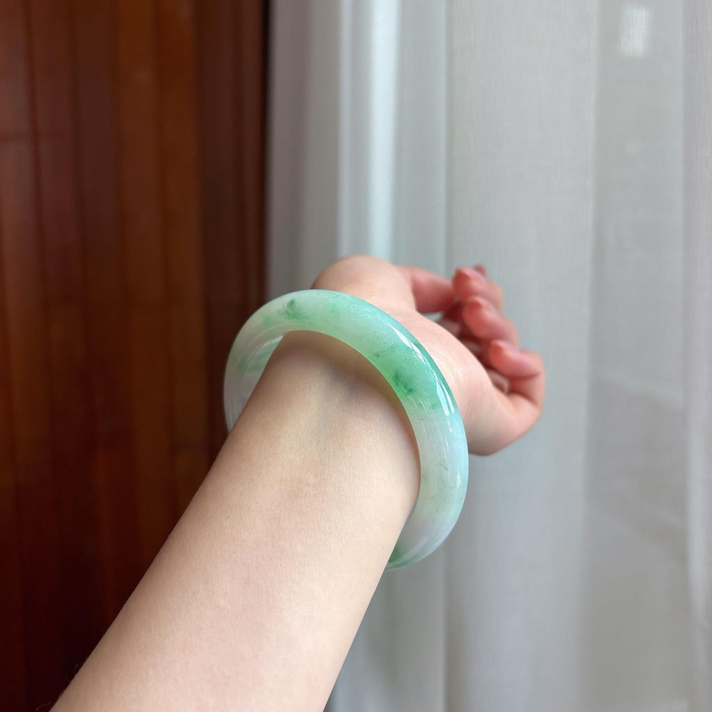 糯冰飘花平安镯（59.5mm)（yc329522）