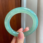 冰种晴底翡翠圆条手镯（55.6mm)（yc323867）