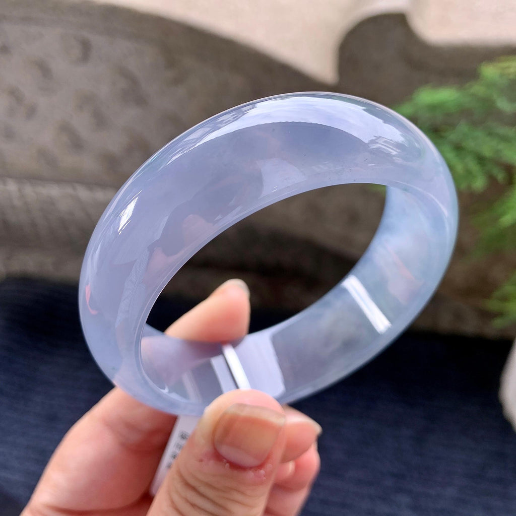 冰种紫罗兰宽版轮胎手镯（58.6mm）（yc252993）