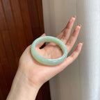 糯冰晴底翡翠平安镯（56mm)（yc345512）