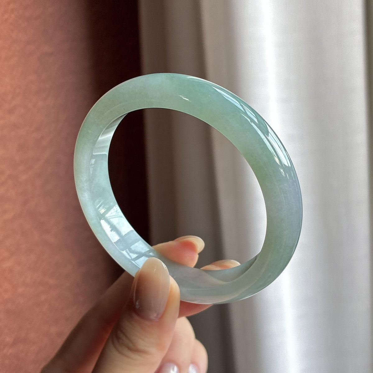 糯冰种晴底正圈平安镯 55圈（yc787786）