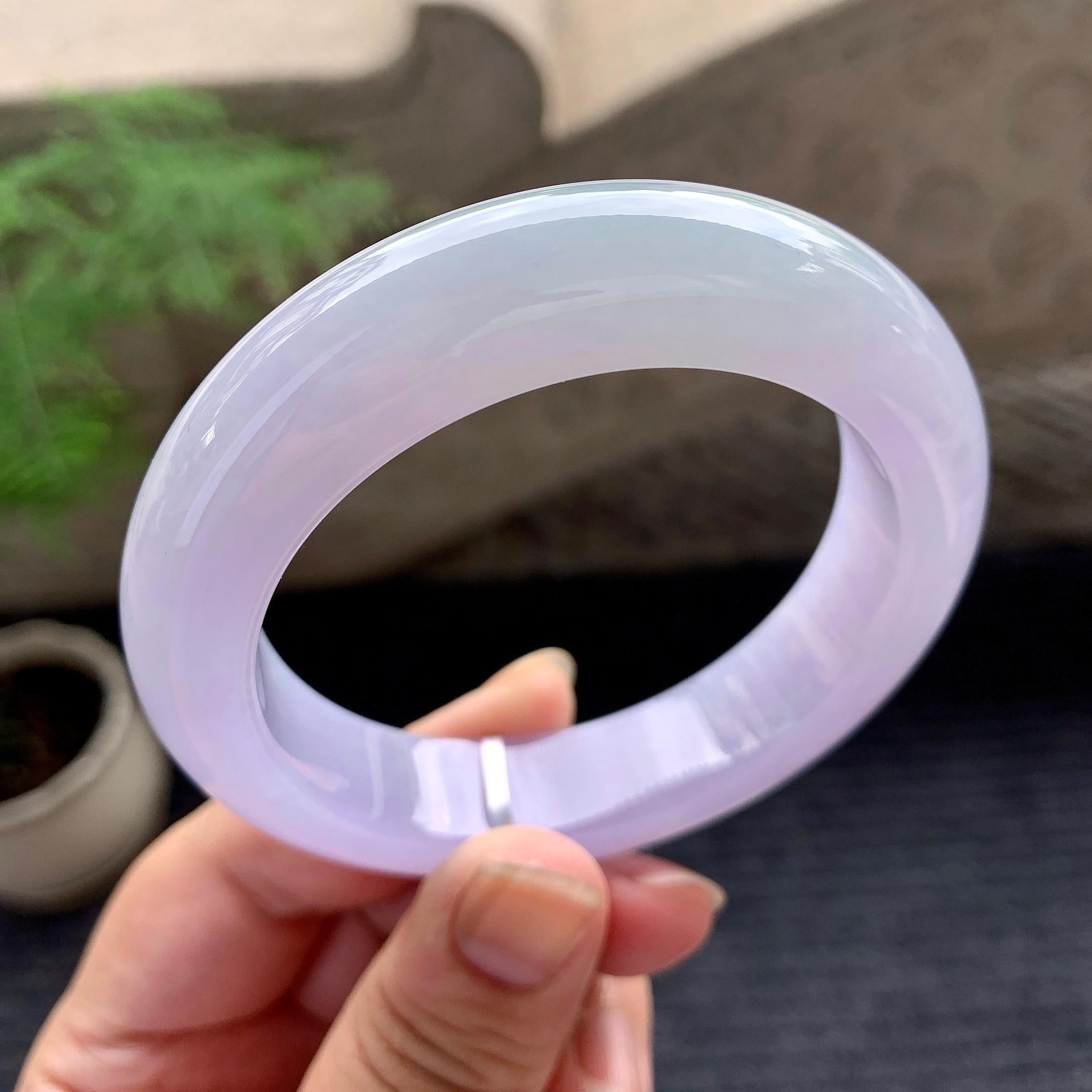 细糯种紫罗兰平安镯（55.7mm）（yc196168）