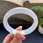 糯冰种无色宽版轮胎手镯（60.3mm）（yc194562）