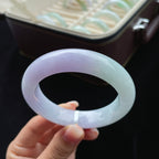 糯冰春彩正圈翡翠手镯（55.7mm）