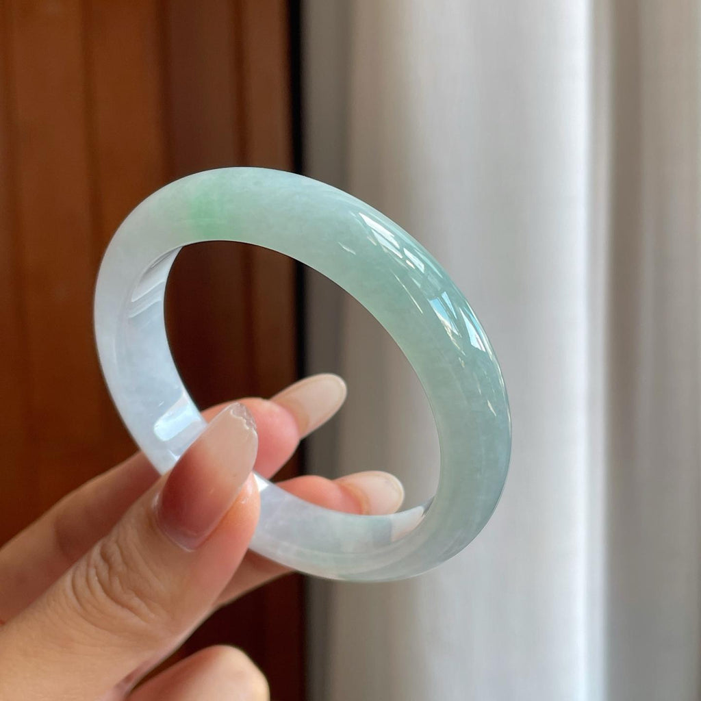 糯冰晴底翡翠平安镯（51.8mm）（yc272849）