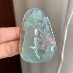 冰种晴底翡翠竹节牌子（yc302100）