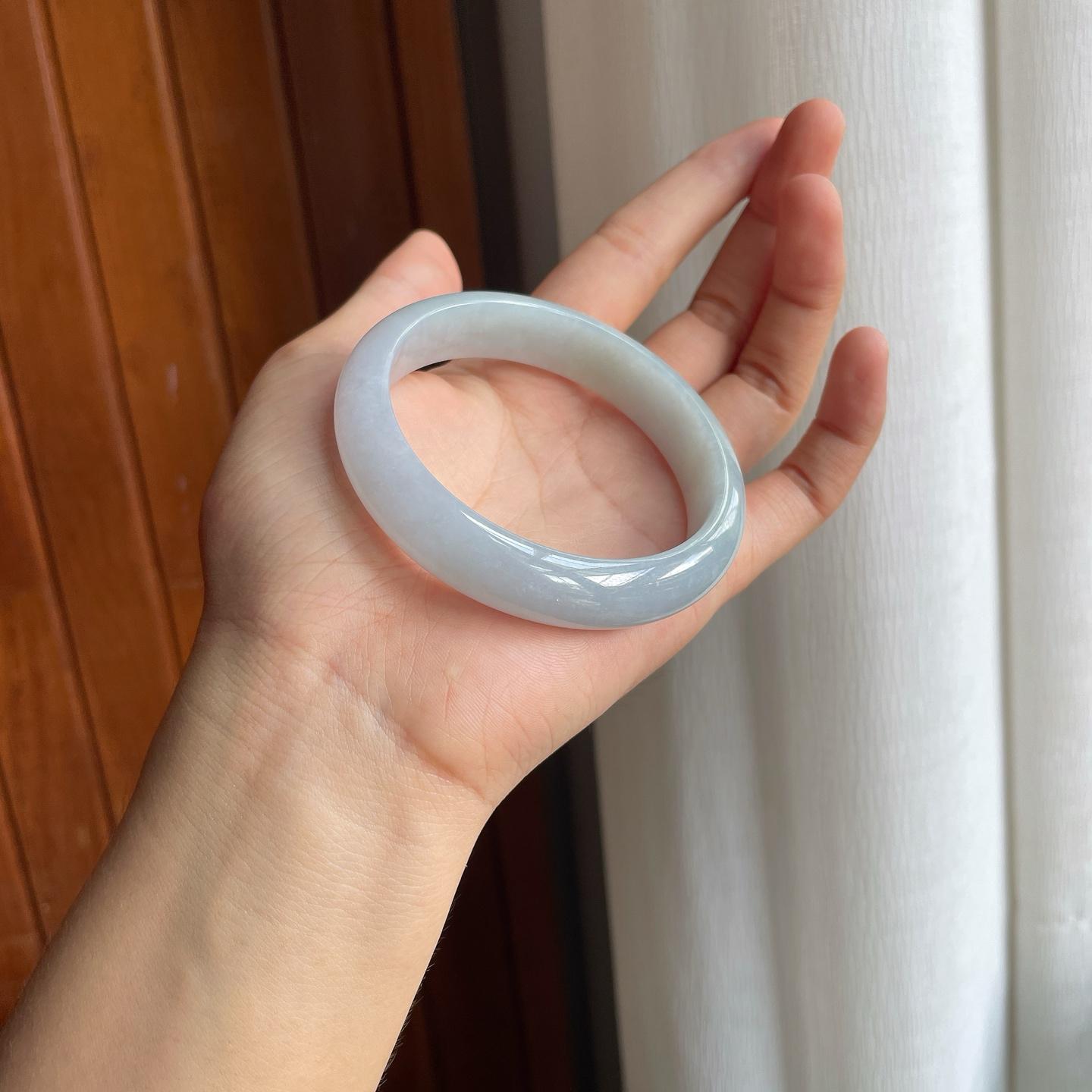 糯冰翡翠平安镯（59mm）（yc221956）