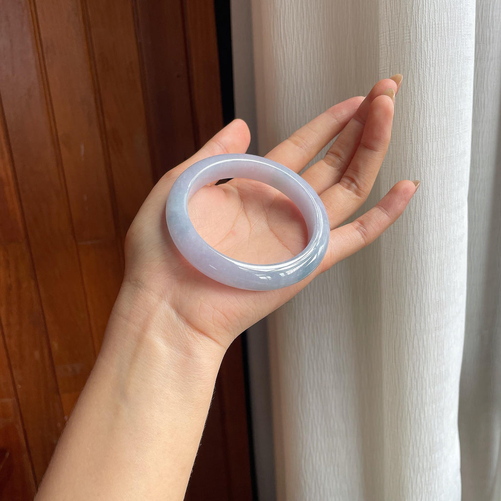 糯冰紫罗兰翡翠平安镯（57.5mm）（yc411290）