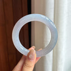 糯冰紫罗兰翡翠圆条手镯 55圈（yc436488）