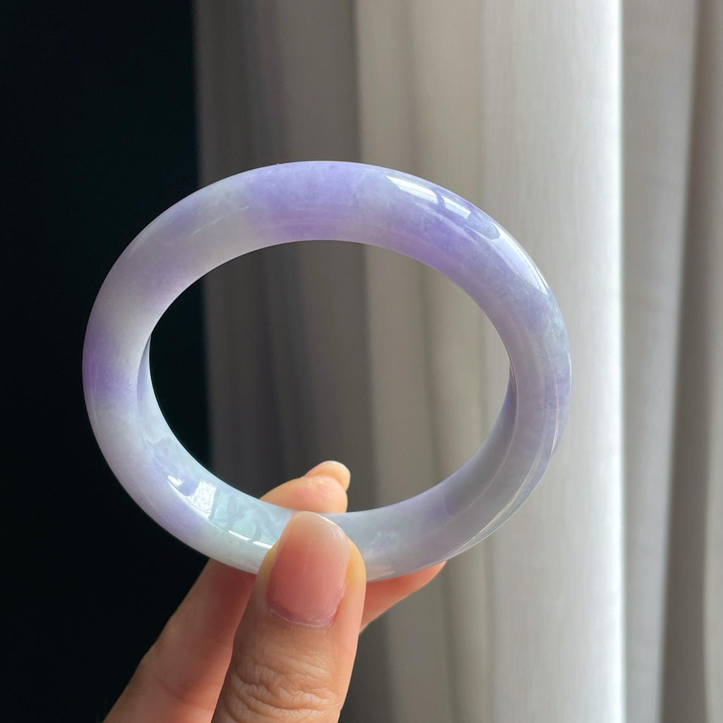 糯冰紫罗兰翡翠平安镯（57.5mm）（yc391266）