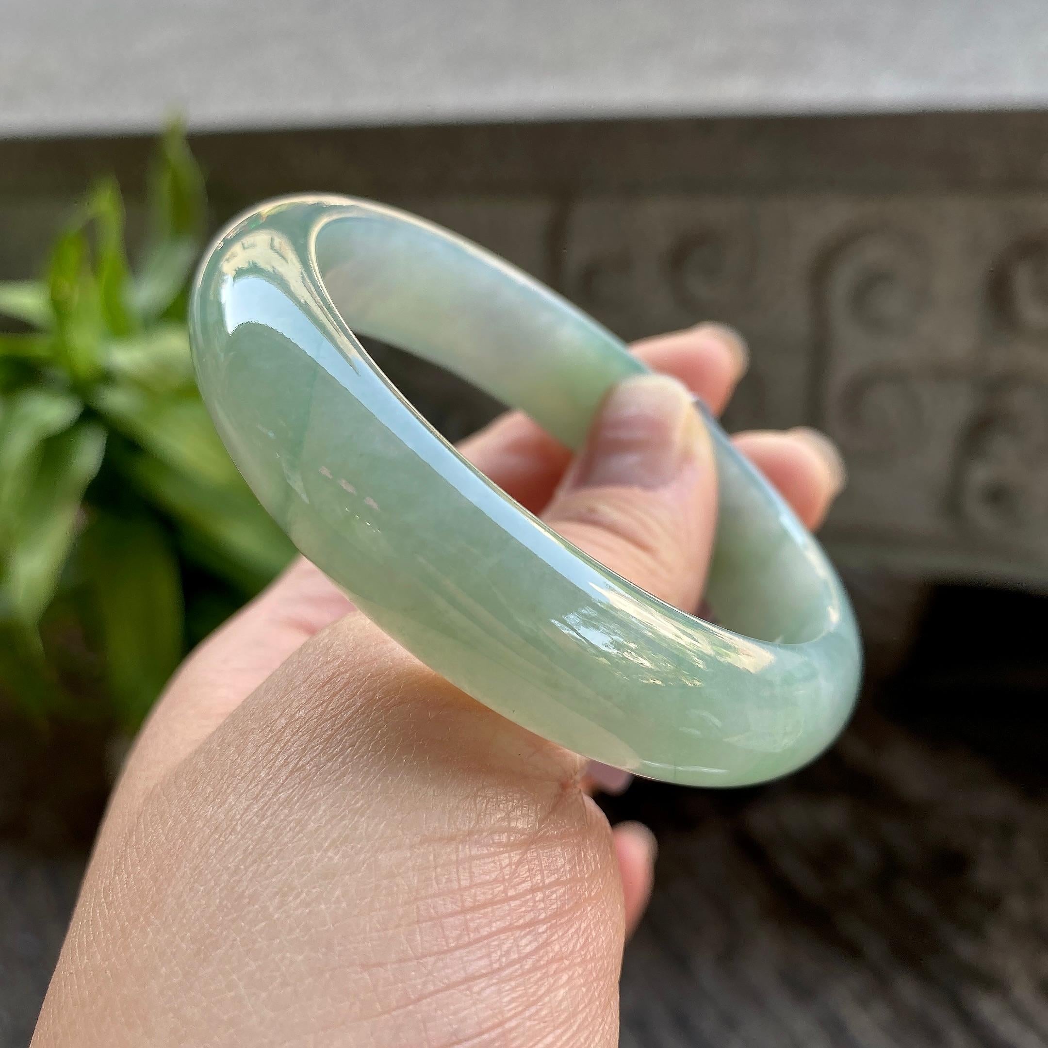 糯冰种晴底平安镯（57mm）（yc311014）
