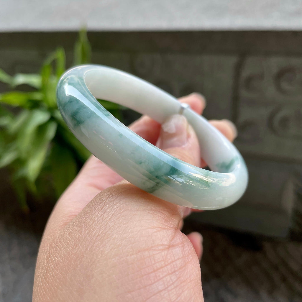 细糯种飘花贵妃手镯（56mm）（yc310102）