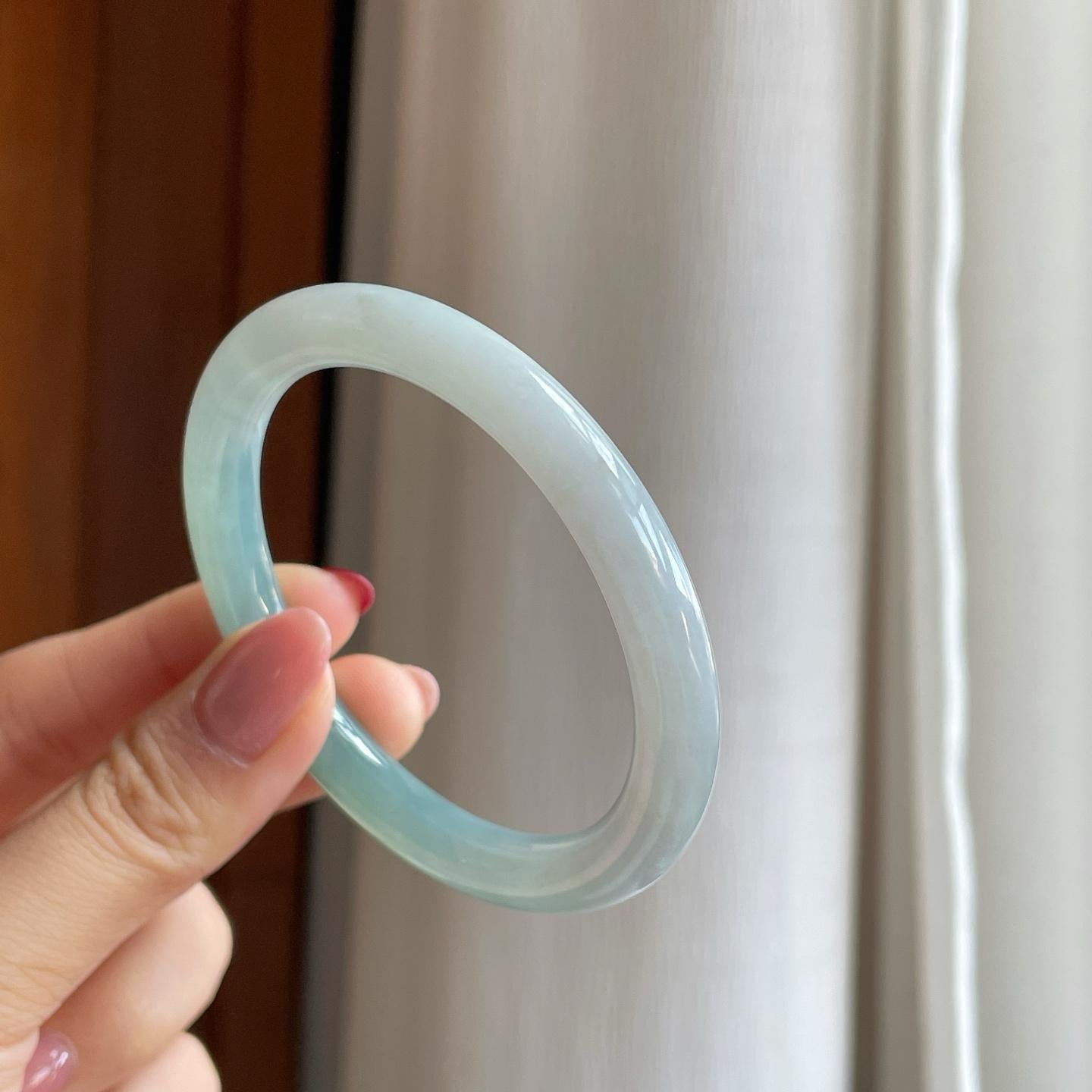 糯冰半山半水翡翠美人条手镯（54.2mm）（yc302144）