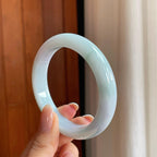 糯冰飘花翡翠平安镯（56.7mm）（yc375384）