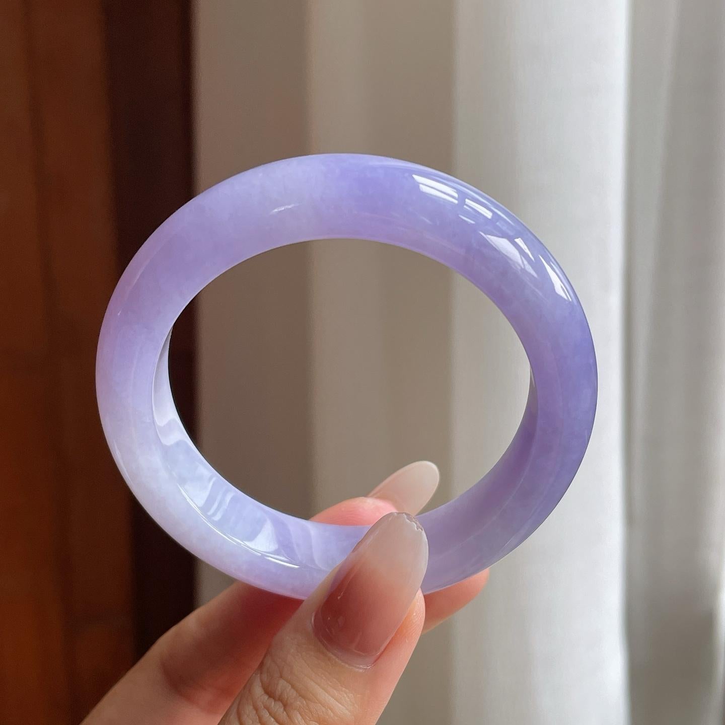 糯冰紫罗兰翡翠平安镯（54.5mm）（yc263534）