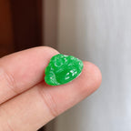 铜托糯种满绿翡翠佛公（yc249144）