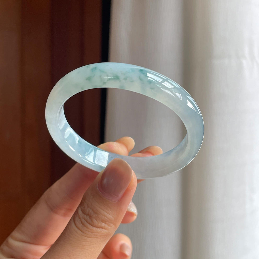 糯冰飘花翡翠贵妃镯(50.8mm)（yc413644）