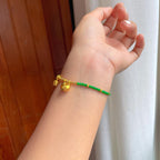 足金翡翠小米珠翡翠手链（yc248538）