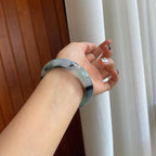 糯冰乌鸡特色翡翠平安镯（57.6mm）（yc276466）