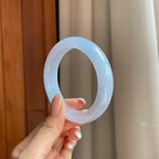 糯冰紫罗兰翡翠平安镯（56mm)（yc374595）