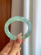 冰种飘花翡翠平安镯（54.8mm）（yc268248）